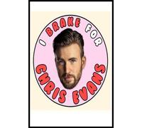 I Brake for Chris Evans Notebook: College Ruled - 110 Lined Pages for Journaling, Writing, and Daily Notes - Compact 6x9" Size with Glossy Cover