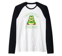I Brake for Frogs n Toads Stop Careful Hunt and Find Fun Raglan Baseball Tee