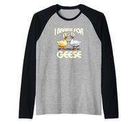 I Brake for Geese Silly Goose Bumping Hunt and Find Fun Raglan Baseball Tee