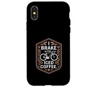 I Brake For Iced Coffee Cycling Lover Rider Case for iPhone X/XS