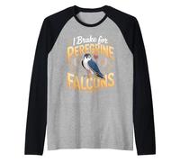 I Brake for Peregrine Falcons Falconry Falcon Raglan Baseball Tee
