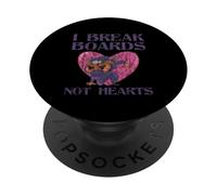 I Break Boards Not Hearts Training Sparring Taekwondo PopSockets Adhesive PopGrip