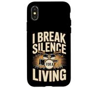 I Break Silence For A Living Drum Set Drummer Case for iPhone X/XS