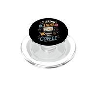 I Bring Ideas and Coffee Funny Creative Thinker PopSockets PopGrip for MagSafe