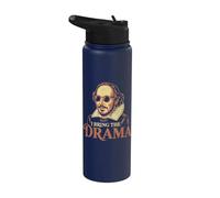 I Bring the Drama Funny Shakespeare Stainless Steel Insulated Water Bottle