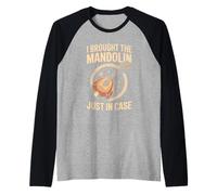 I Brought The Mandolin Just in Case Bluegrass Jam Raglan Baseball Tee