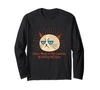 I Burn Most of My Calories by Rolling My Eyes Funny Long Sleeve T-Shirt