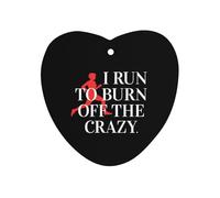 I Burn Off Crazy Car Air Freshener Decorative Hanging Aromatherapy Tablets for Car Trucks Love form