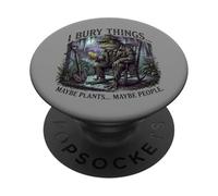 I Bury Things Frog Gardener Dark Humor Shovel PopSockets Adhesive PopGrip