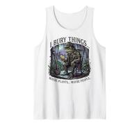 I Bury Things Frog Gardener Dark Humor Shovel Tank Top