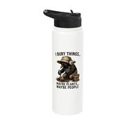 I Bury Things Maybe Plants Maybe People Crow Stainless Steel Insulated Water Bottle