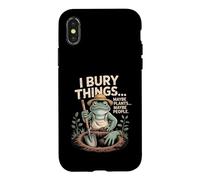 I Bury Things Maybe Plants Maybe People Frog Gardener Case for iPhone X/XS