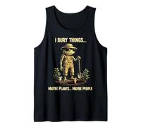 I Bury Things Maybe Plants Maybe People Funny Frog Tank Top