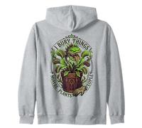 I Bury Things Maybe Plants Maybe People Goth Garden Zip Hoodie