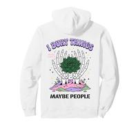 I Bury Things Maybe Plants Maybe People Pastel Skeleton Pullover Hoodie