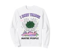 I Bury Things Maybe Plants Maybe People Pastel Skeleton Sweatshirt