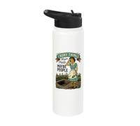 I Bury Things Maybe Plants Maybe People Retro Garden Stainless Steel Insulated Water Bottle
