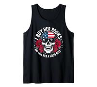 I Buy Her Books And Call Her A Good Girl Book Lover Skeleton Tank Top