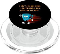 I Caffeinate and Hope for a Better Day Coffee Lovers PopSockets PopGrip for MagSafe