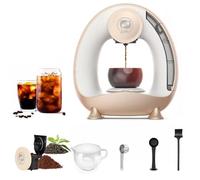 i Cafilas Electric coffee machine Mini coffee brewer for ground coffee,Americano 2-in-1 Mini One Cup coffee brewer/tea maker 1400W 2-Minute Fast Heating, 120-240ml single cup capacity (champagne)