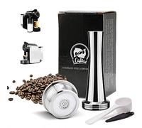 i Cafilas Refillable Capsules for Delta Q Stainless Steel Refillable Filter Capsules, Capsules Compatible with Delta Q NDIQ7323, Delta Q MilkQool, EP Mini(LA Point) (Prensador Tamper+Cápsula)