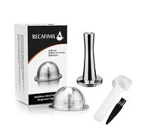 i Cafilas Refillable Coffee Capsule for Nespresso Vertuoline Stainless Steel for Refilling Refill Capsule Coffee Capsules Espresso (Coffee Capsule + Coffee Tamper)