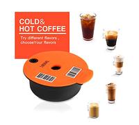 i Cafilas Refillable Coffee Capsules, Stainless Steel Coffee Pods Compatible with Tassimo Machines (180ML-Big)