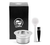 i Cafilas Refillable Reusable Coffee Capsules, for Lavazza Espresso Point Capsules Lavazza Blue Coffee Pods Stainless Steel with 1 Spoon 1 Brush (for Lavazza Blue)