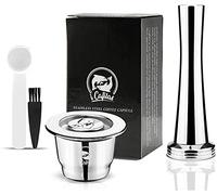 i Cafilas Reusable Nepresso Capsule, Refillable Stainless Steel Nepresso Capsules Compatible with Nepresso Original Line Machine (1 Pod,1 Tamper)