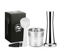 i Cafilas Stainless Steel Refillable Reusable Coffee Capsules Pods Filter for illy iperEspresso X9 X8 X7.1 Y5 Y3 Y1.1 Coffee Machine + 1 Spoon + 1 Brush (Capsule + Coffee Tamper)
