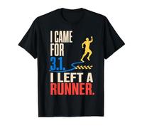 I Came for 3.1 I Left A Runner First 5K Achievement Value Graphic T-Shirt, Men, Black, L