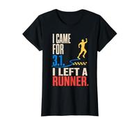 I Came for 3.1 I Left A Runner First 5K Achievement Value Graphic T-Shirt, Women, Black, L