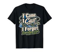 I Came I Cast I Forgot Everything Else Fly Fishing Value Graphic T-Shirt, Men, Black, XL