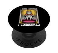 I Came I Clumped I Conquered Cat Lover Litter Box Funny Cat PopSockets Adhesive PopGrip
