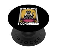 I Came I Clumped I Conquered Cat Lover Litter Box Funny Cat PopSockets Adhesive PopGrip
