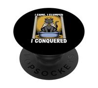 I Came I Clumped I Conquered Cute Cat Litter Box Funny Cat PopSockets Adhesive PopGrip