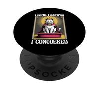 I Came I Clumped I Conquered Cute Cat Litter Box Funny Cat PopSockets Adhesive PopGrip