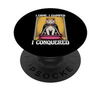 I Came I Clumped I Conquered Cute Cat Litter Box Funny Cat PopSockets Adhesive PopGrip