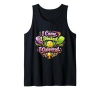 I Came I Dinked I Conquered Pickleball Funny Victory Tank Top