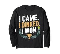 I Came I Dinked I Won Funny Vintage Sports Lover For Women Long Sleeve T-Shirt