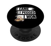 I Came I Pegged I Won Cribbage Game Player PopSockets Adhesive PopGrip