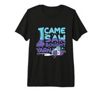 I Came I Saw I Bought Yarn - Crocheter Crochet Knitting Premium T-Shirt