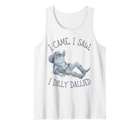 I Came I Saw I Dilly Dallied Frog Cowboy Funny Tank Top
