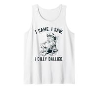 I Came I Saw I Dilly Dallied Frog Cowboy Funny Tank Top