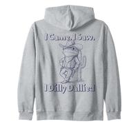 I Came I Saw I Dilly Dallied Frog Cowboy Funny Zip Hoodie