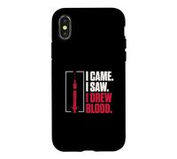 I Came I Saw I Drew Blood Funny Phlebotomist Phlebotomy Tech Case for iPhone X/XS