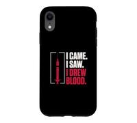 I Came I Saw I Drew Blood Funny Phlebotomist Phlebotomy Tech Case for iPhone XR
