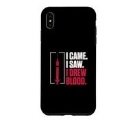 I Came I Saw I Drew Blood Funny Phlebotomist Phlebotomy Tech Case for iPhone XS Max