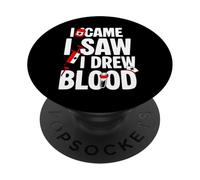 I Came I Saw I Drew Blood Phlebotomist Technician PopSockets Adhesive PopGrip