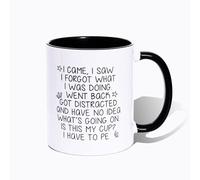 I Came I Saw I Forgot Ceramic Coffee Mug - 11 oz/300 ml Funny Large Tea Cup,Birthday Christmas Novelty Unique Gift for Son Dad Brother Uncle Colleague Friend (Black)